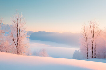 Frozen Lake in Winter
