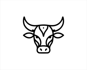 Cow logo vector. Animal farm. Cow icon vector illustration. 