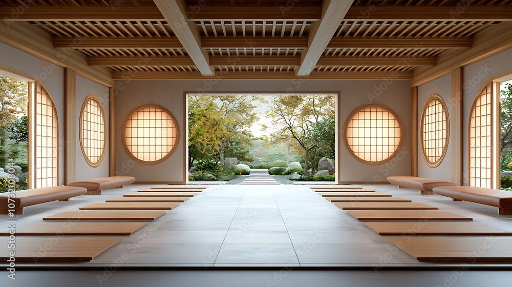 Poster explore tranquil zen spaces that redefine architectural serenity and balance in design