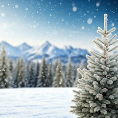 Beautiful winter backdrop concept. Xmas concept. Ai generated