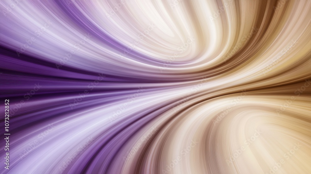 Poster abstract swirling lines in shades of purple and cream create a soothing and dynamic visual effect.