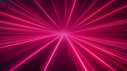 Fototapeta premium A radiant pink starburst effect created with glowing streaks of light, evoking energy and a futuristic digital explosion.