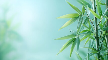 Naklejka premium Explore the tranquility of bamboo nature's elegant greenery for a serene atmosphere