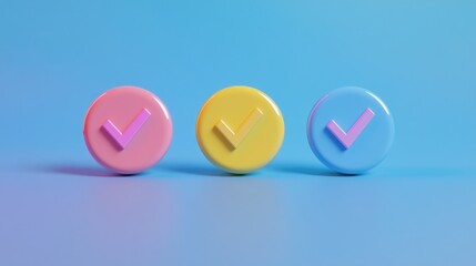 Checked buttons with tick marks