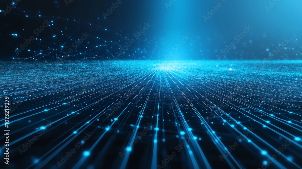 Poster digital data flow road, cyber global communication and coding for fast speed transfer