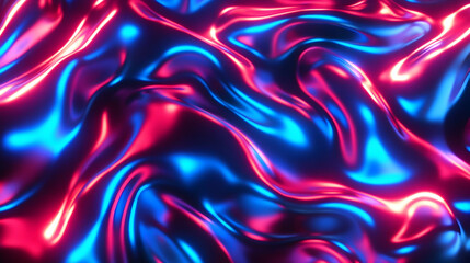 Obraz premium An abstract marbled texture in radiant blue and pink, with glowing highlights creating a fluid, vibrant, and dynamic design.