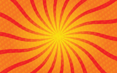 Yellow Color Starburst and Sunburst abstract background vector illustration with wavy dot pattern halftone for super selling offer banner and poster.