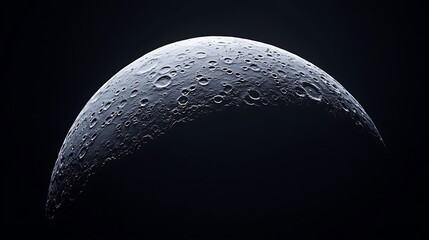 Realistic crescent moon or planet