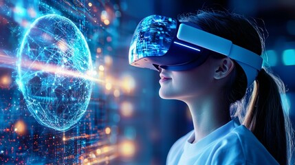 Futuristic Education: Diverse Students Engaging in Virtual Reality Learning for Science Class