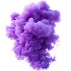 Fototapeta premium 3D purple smoke cloud on a white background