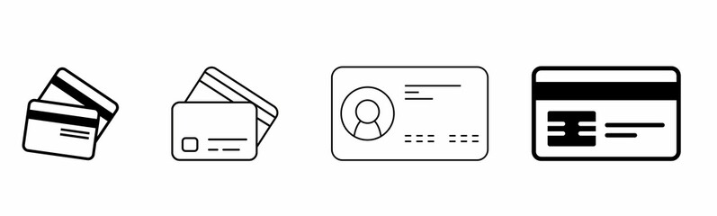 card icons set in vector