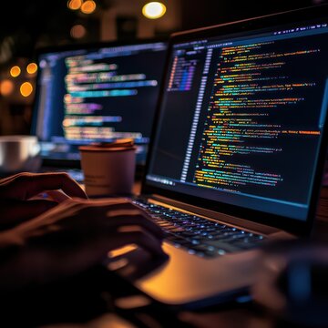 working programmer with computer