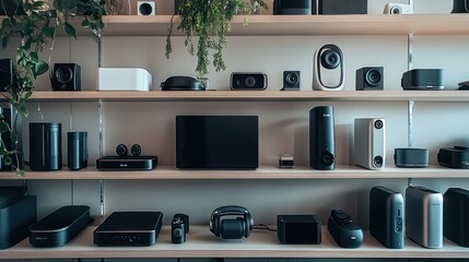 wall shelf to store various equipment such as cameras and others