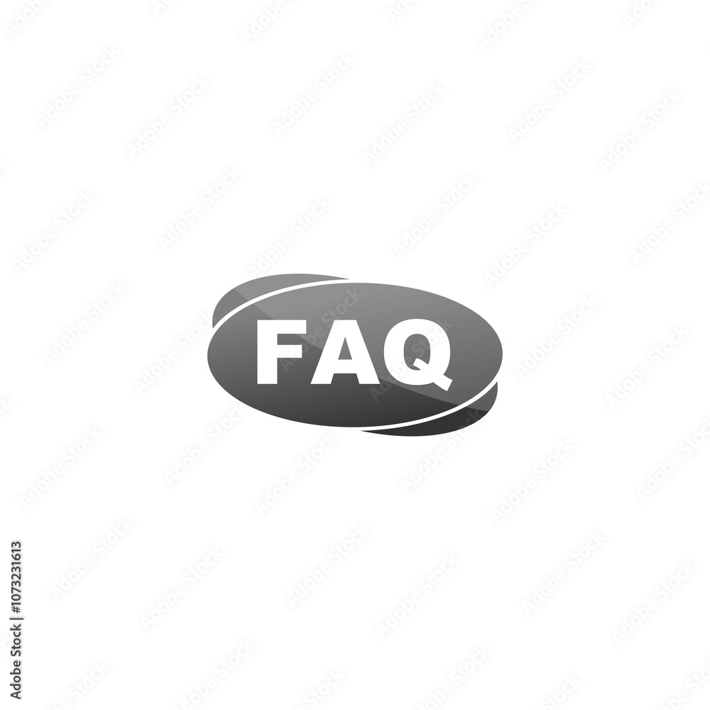 Poster faq information icon isolated on transparent background