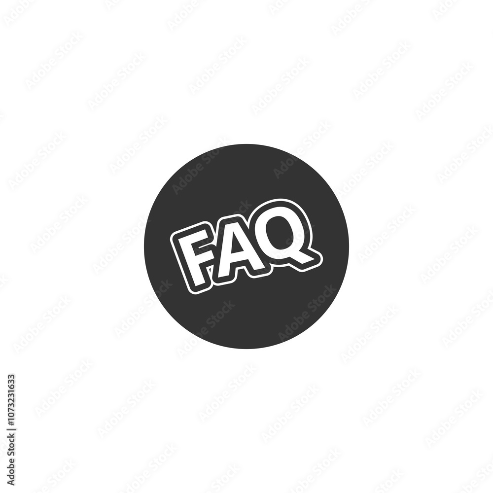 Poster faq information icon isolated on transparent background