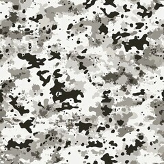 Snow Terrain Abstract Hunting Camouflage Pattern, Seamless Repeating Camo Texture