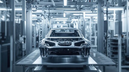 Fototapeta premium assembling a luxury car until finished