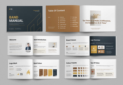 Professional Brand Manual Guidelines Design Template
