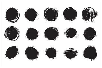 Distressed Circular Brush Stroke Collection,
