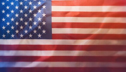 Naklejka premium Vibrant Waving American Flag with Sunlight and Fabric Texture. USA Patriotic Symbol for Celebrations, National Events, Memorials, or Independence Day Themed Designs