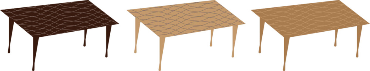 Wooden table vector.