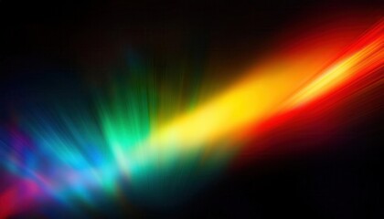 Vibrant Light Spectrum Burst with Radiant Colors in Motion Against a Deep Black Background. Ideal for Themes of Energy, Innovation, and Futuristic Technology Concepts