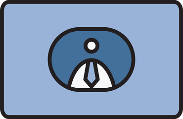 Employee and Business Card Icon
