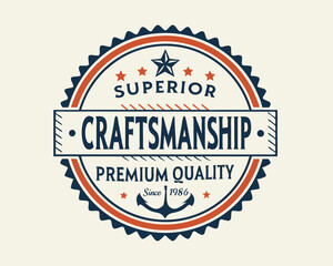 Obraz premium Vintage Retro Insignia, Badge or Label Isolated on White Background 