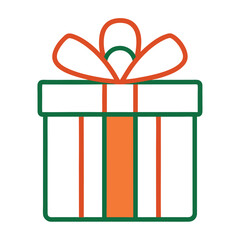 Christmas gift box vector icon