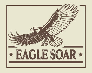 Eagle design over beige background, vector illustration EPS10.
