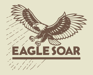 Eagle design over beige background, vector illustration EPS10.
