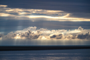 Obraz premium Ciel exceptionnel au large de Berck-sur-mer