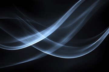 Elegant simplicity, muted tones, luminous lines, dark background.