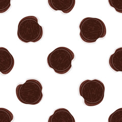 Repeating wax seal pattern creating an elegant and classic design, ideal for backgrounds, packaging, or invitations