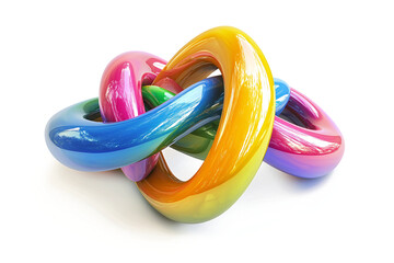 Harmony on a white background features vibrant, interlocking shapes that symbolize unity and collaboration.