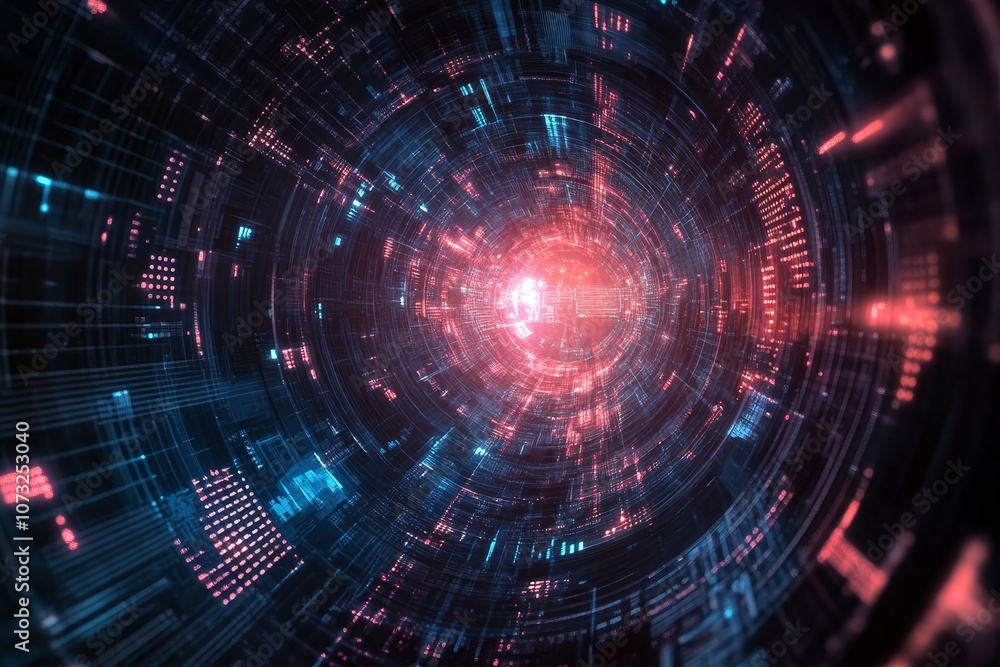 Poster digital background for technological operations.