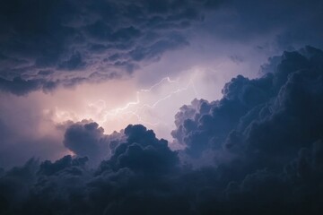 Lightnings on dark clouds.