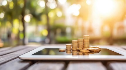 Inventory report on a tablet screen, efficient supply planning, realtime data, logistics management