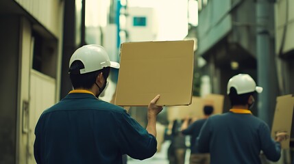 Workers gathered outside the plant, raising signs and voicing demands, highlighting the importance of labor rights and collective action in advocating for workplace improvements.