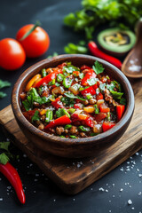 beans with vegetables and meat