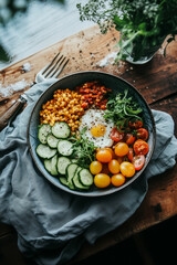 bean and vegetable bowl