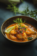 thai noodle soup with shrimp