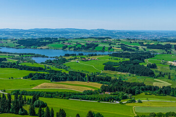 Blick auf die Naturlandschaft am Allgäuer Alpenrand bei Mittelberg