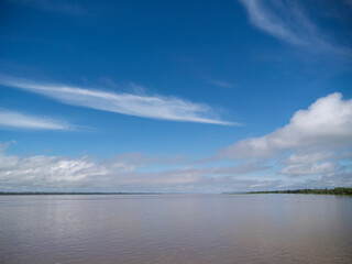 Amazon river landscape near the community of Anamà.