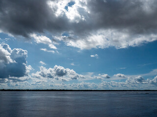 Amazon river landscape near the community of Anamà.