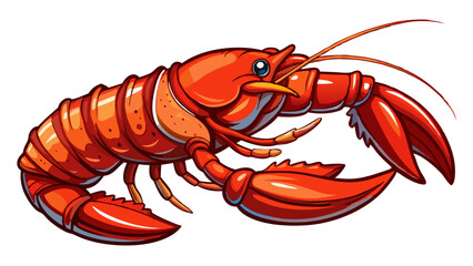  illustration of lobster isolated on white background, lobster vector illustration