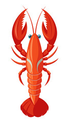 illustration of lobster fillets isolated on white, lobster vector illustration