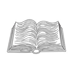 open book vector illustration