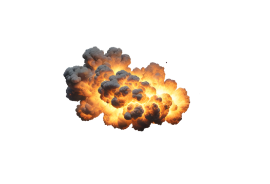 Fire explosion on a isolated background