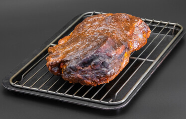 Smoked Brisket on Rack. A Truly Flavourful and Irresistible Barbecue Hot Smoked Delight